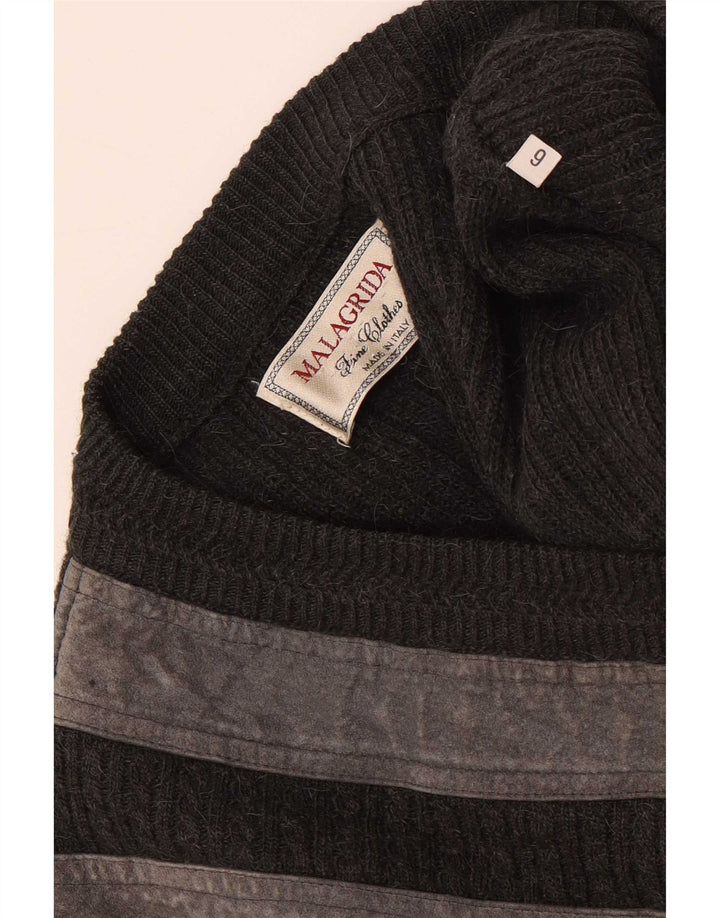 Malagrida Maglione da uomo con scollo a V XL a righe grigie