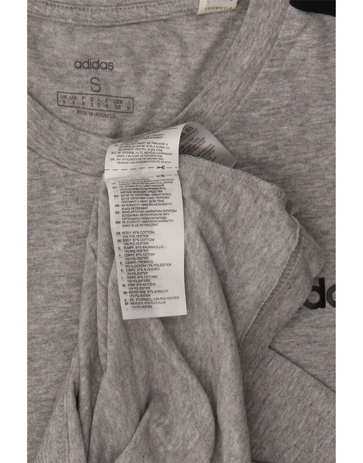 ADIDAS Mens T-Shirt Top Small Grey Cotton Vintage Adidas and Second-Hand Adidas from Messina Hembry 