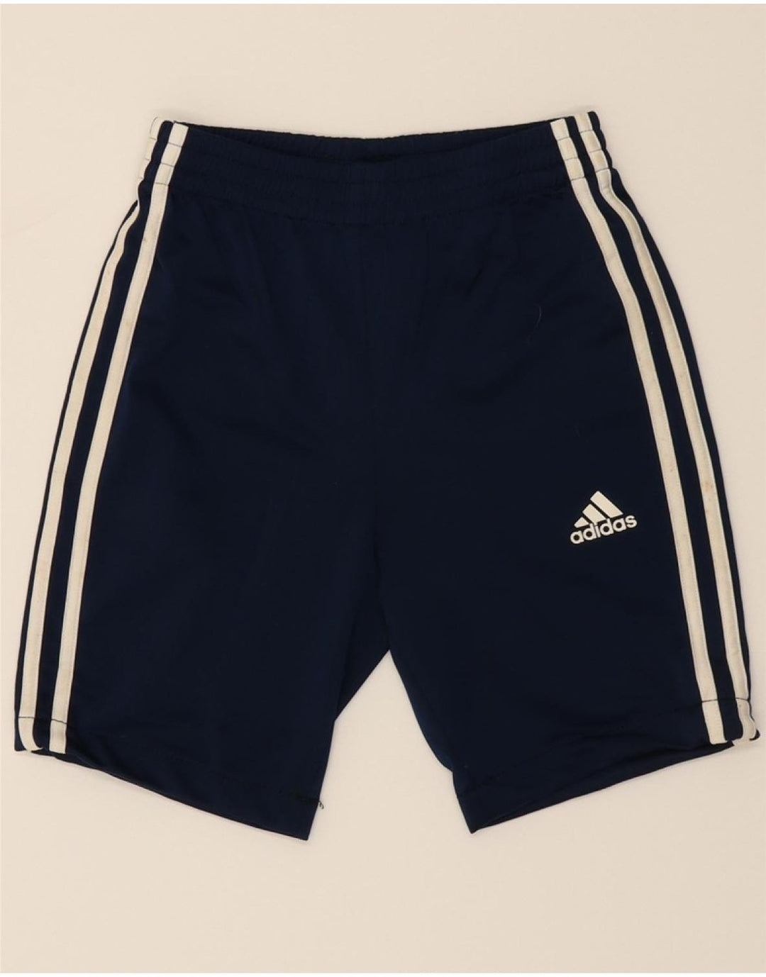 ADIDAS Boys Sport Shorts 9-10 Years  Navy Blue Polyester Vintage Adidas and Second-Hand Adidas from Messina Hembry 