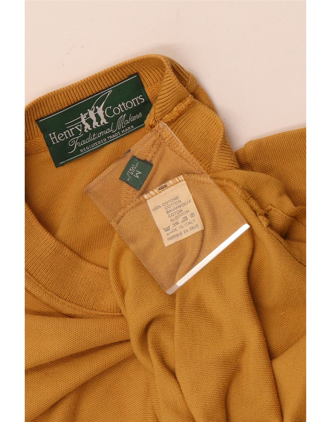 T-shirt da uomo Henry Cottons Top in cotone giallo medio