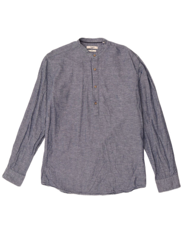Jack & Jones Camicia pullover slim premium da uomo blu navy medio chiazzato