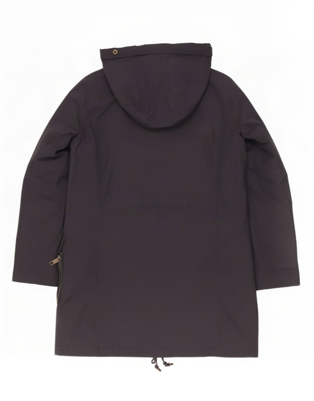 Cappotto imbottito con cappuccio da donna Zara UK 12 medio blu navy in poliammide