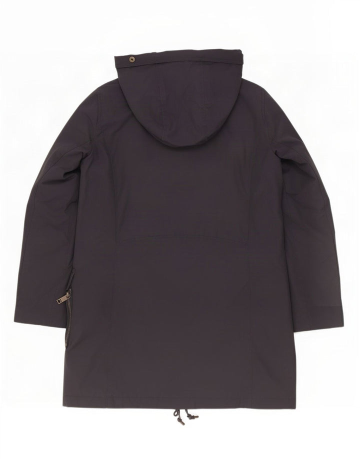 Cappotto imbottito con cappuccio da donna Zara UK 12 medio blu navy in poliammide