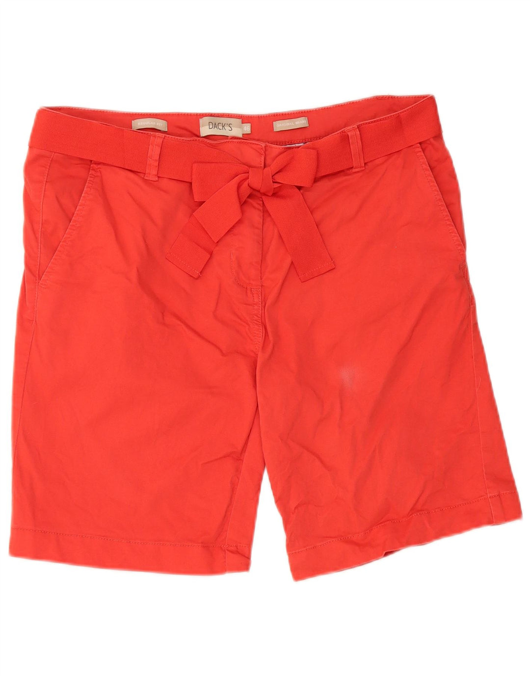 Pantaloncini chino vestibilità regolare da donna di Dack IT 46 Large W34 cotone rosso