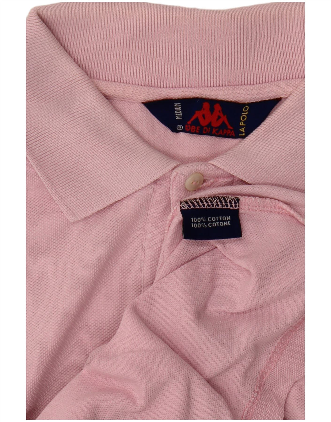 Polo da uomo KAPPA in cotone rosa medio
