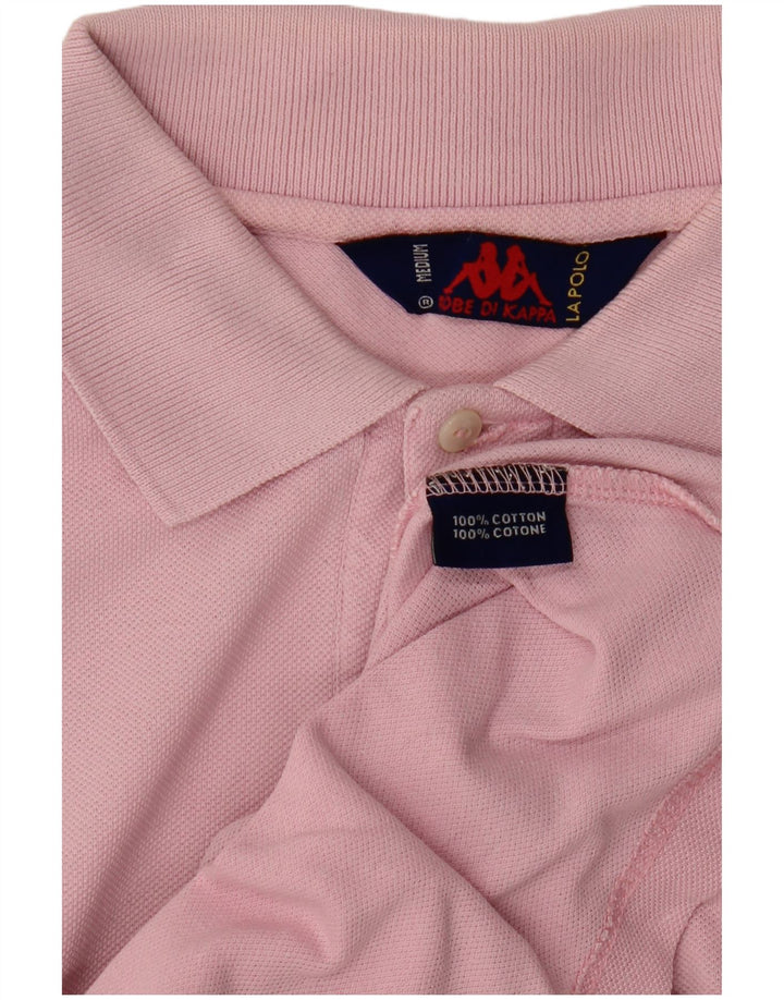 Polo da uomo KAPPA in cotone rosa medio