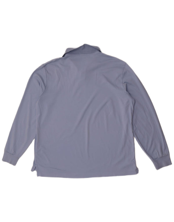 Polo Ralph Lauren da uomo a maniche lunghe personalizzata slim fit XL in cotone blu