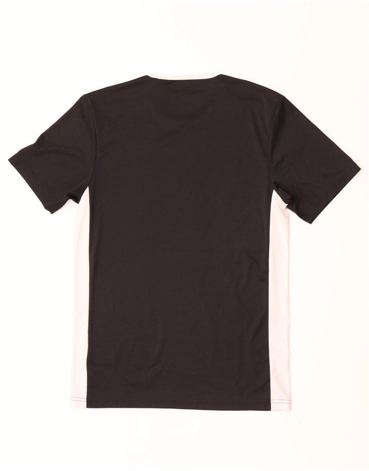 T-shirt Adidas Climalite da uomo, piccola, in poliestere color block nero