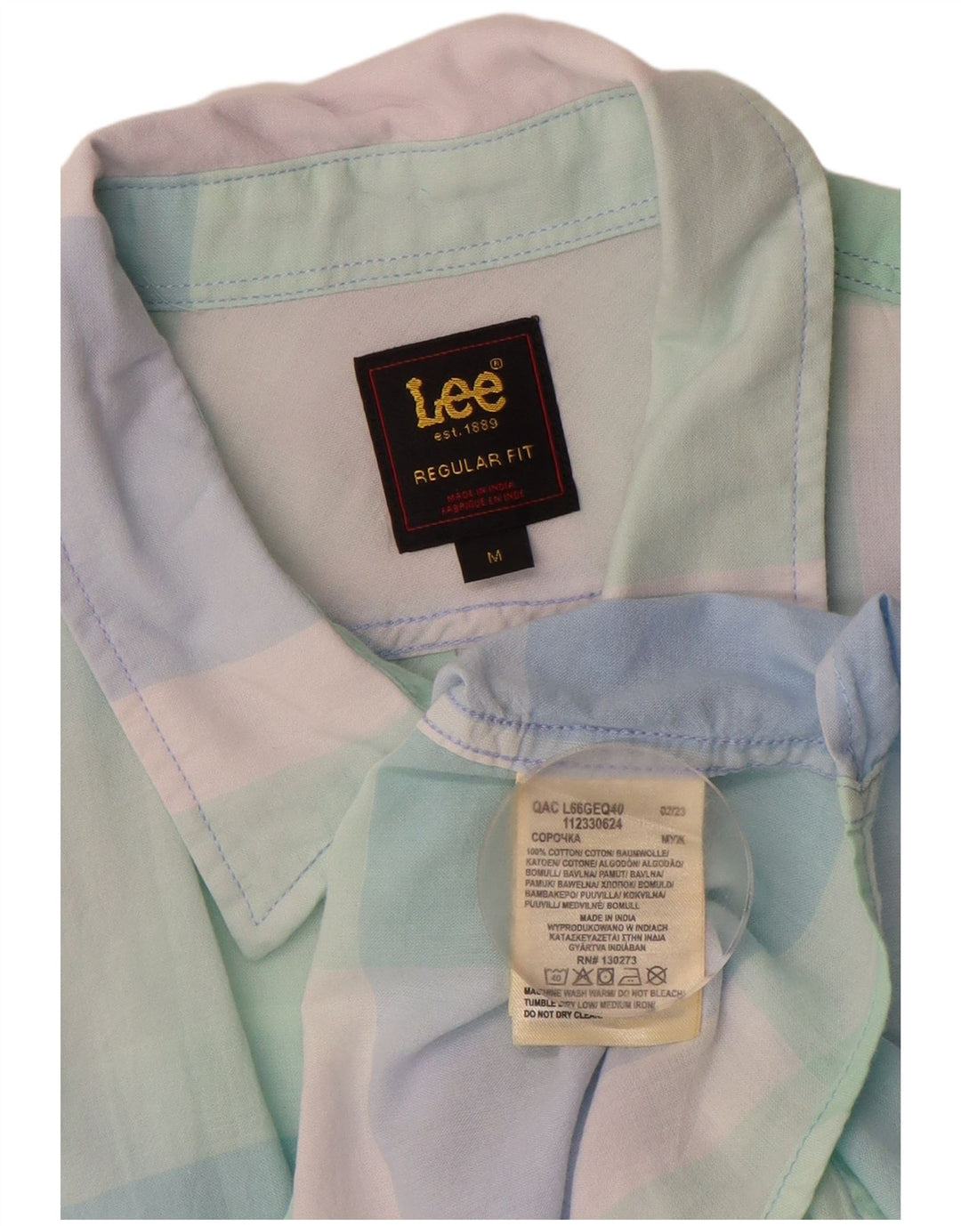 Camicia LEE da uomo a maniche corte vestibilità regolare in cotone a quadri multicolore medio