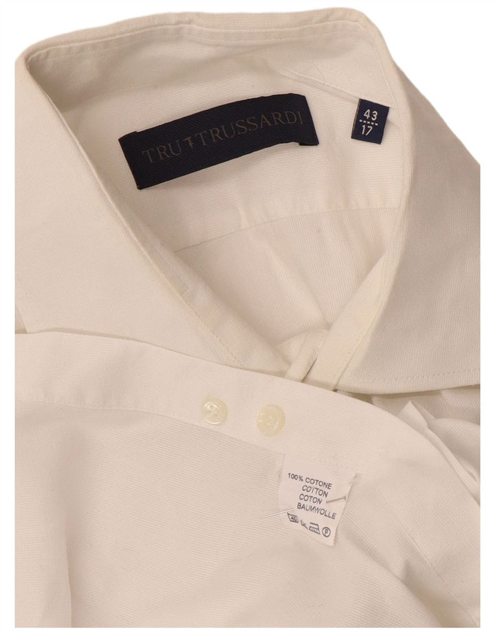 Camicia Trussardi Uomo Taglia 17 XL Cotone Bianco