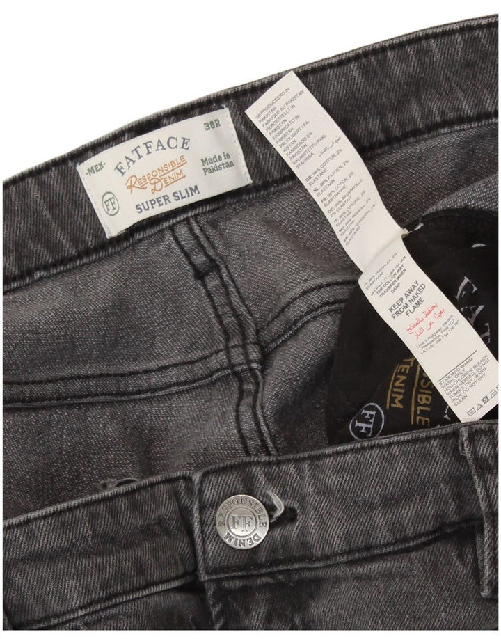 FAT FACE Jeans super slim da uomo W38 L31 Cotone grigio