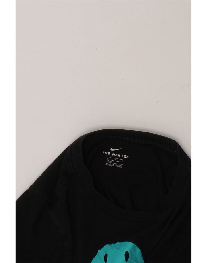NIKE Boys Graphic T-Shirt Top 10-11 Years Medium Black Cotton Vintage Nike and Second-Hand Nike from Messina Hembry 