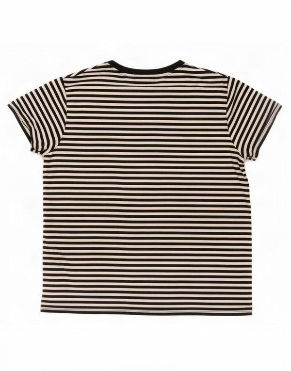T-shirt da donna Levi's Top UK 14 grande cotone gessato nero