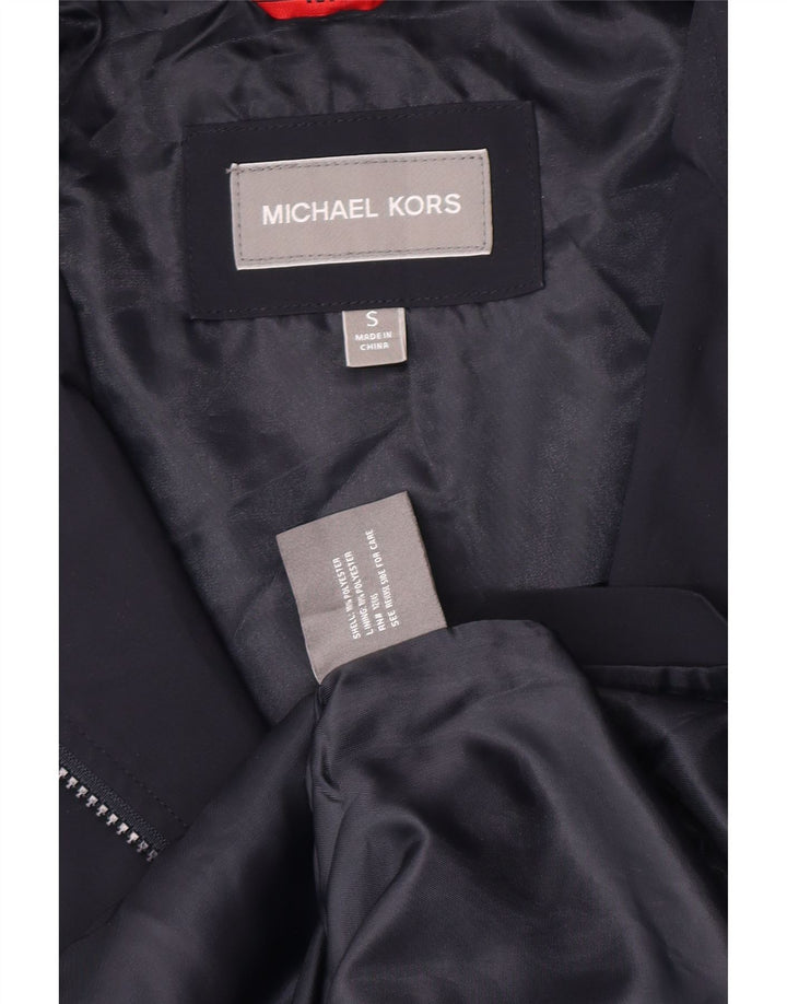 Cappotto da uomo Michael Kors UK 36 piccolo poliestere blu navy