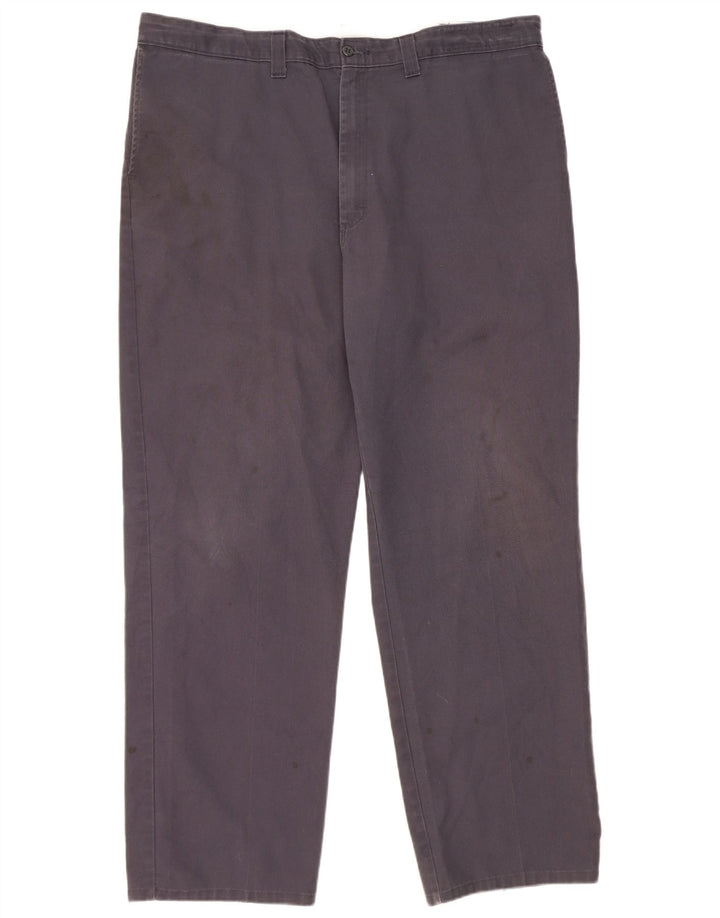 Pantaloni chino dritti da uomo Dickies W42 L32 poliestere blu navy