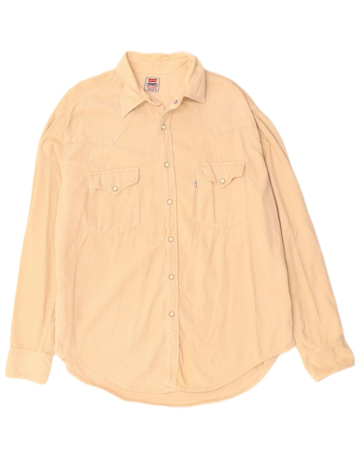 Camicia Levi's da uomo in velluto a coste XL in cotone beige