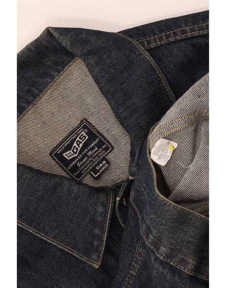 Giacca di jeans da donna Gas UK 16 grande cotone blu navy