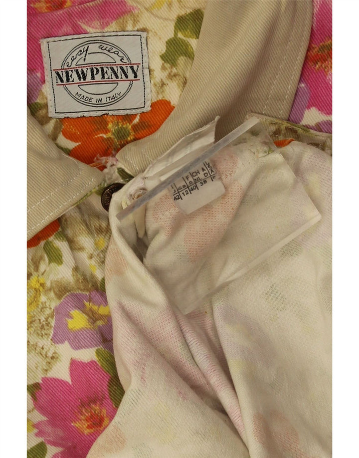 Nuovo bomber oversize da donna Penny UK 12 medio multicolore floreale