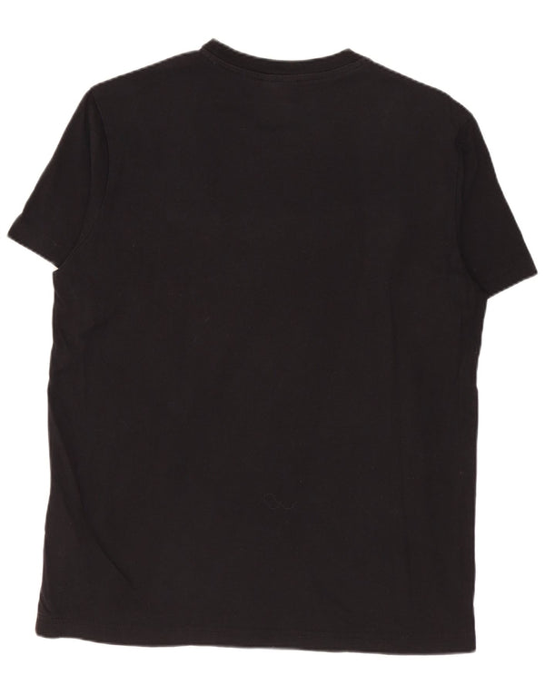 T-shirt grafica da uomo Champion Top piccola in cotone nero