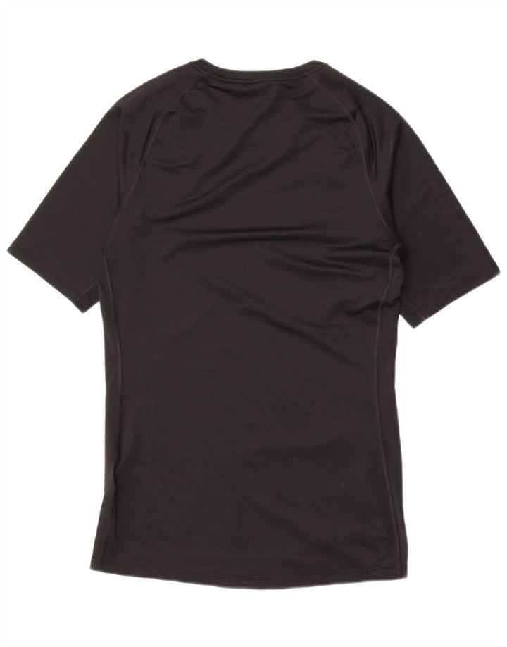 T-shirt Nike da uomo attillata, maglietta media, nera, in poliestere