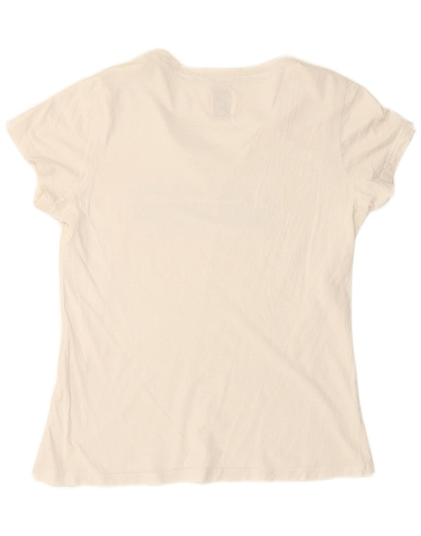 CHAMPION T-shirt grafica da donna con vestibilità Heritage UK 18 XL Bianca