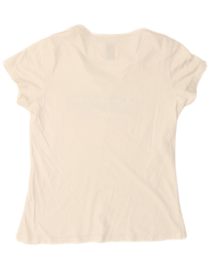 CHAMPION T-shirt grafica da donna con vestibilità Heritage UK 18 XL Bianca