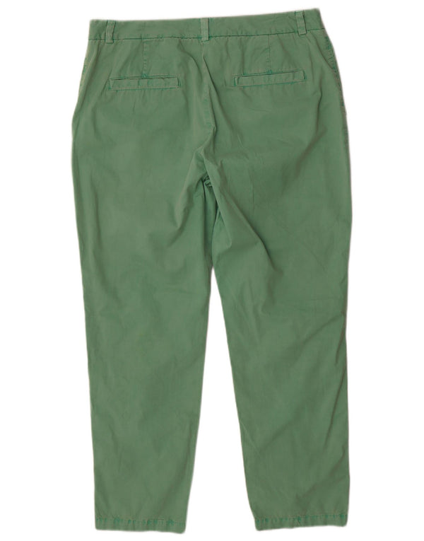 Pantaloni chino corti Marks & Spencer da donna UK 14 Large W34 L27 Cotone verde