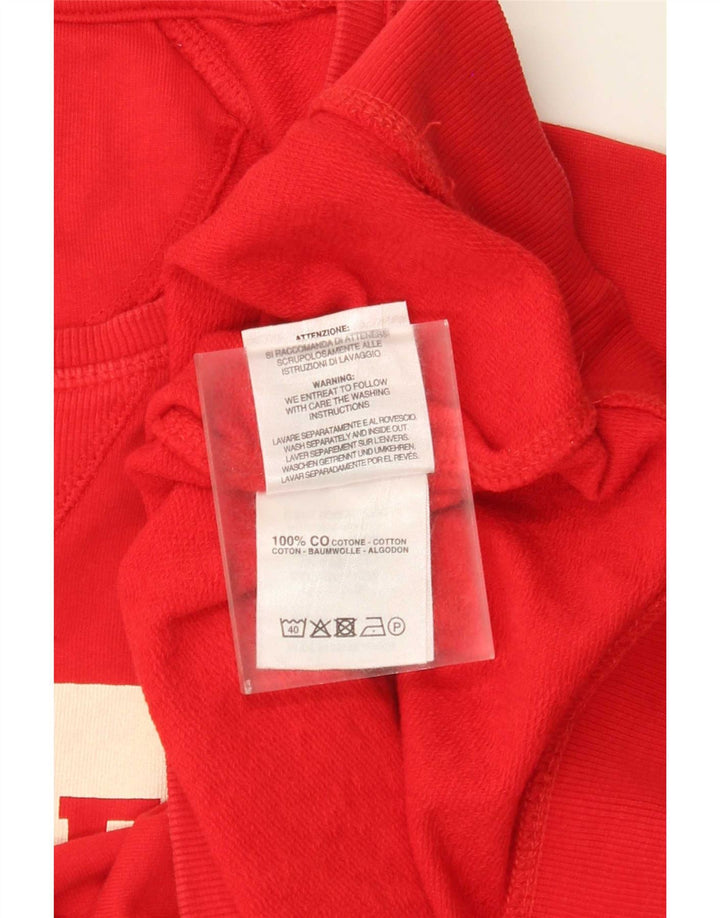 Felpa da uomo con vestibilità regolare grafica Carrera, cotone rosso medio