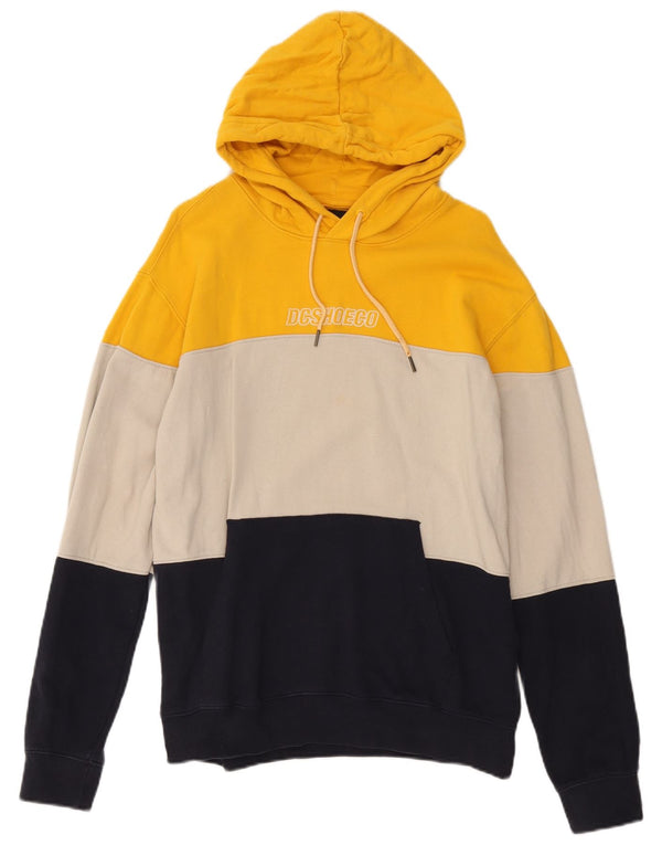 Felpa con cappuccio DC da uomo, grande, in cotone color block multicolore