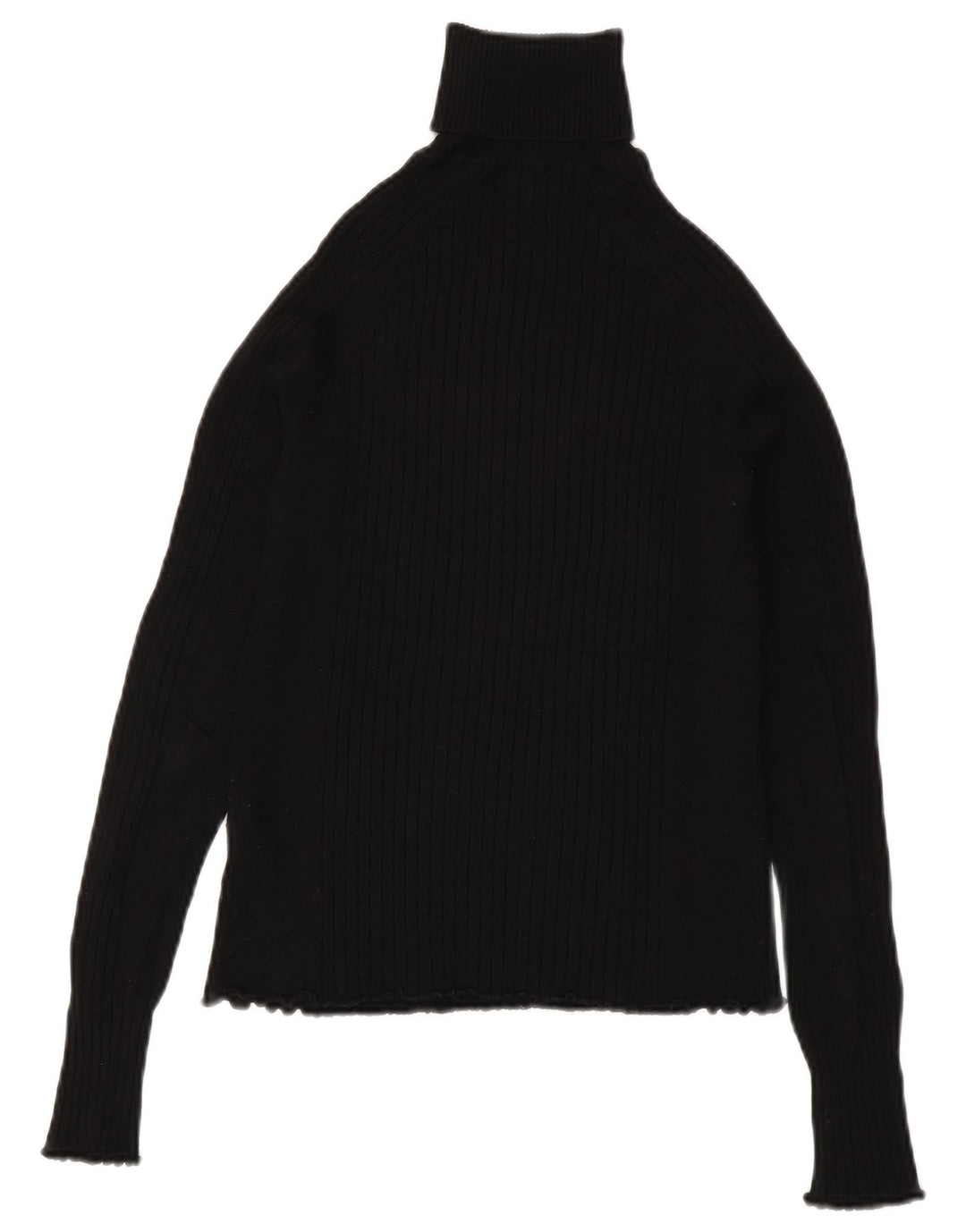 Maglione maglione a collo alto da donna Zara UK 8 piccolo in viscosa nera