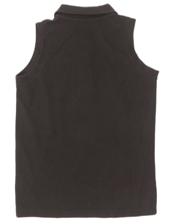 Polo senza maniche da donna Kappa UK 10 piccola in cotone nero