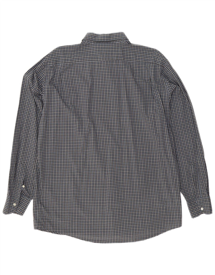 Camicia Lacoste da uomo vestibilità regolare taglia 45 XL cotone a quadri grigio