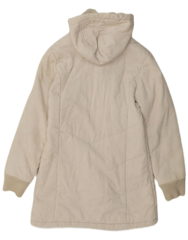 Cappotto imbottito in velluto a coste con cappuccio da donna Pimkie UK 14 Cotone beige medio