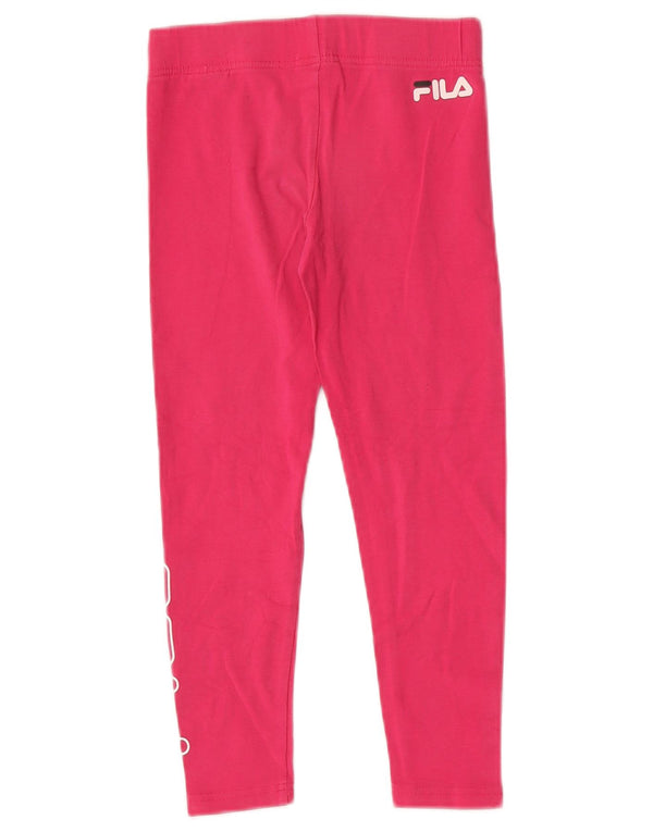 Leggings grafici per ragazze Fila 7-8 anni in cotone rosa