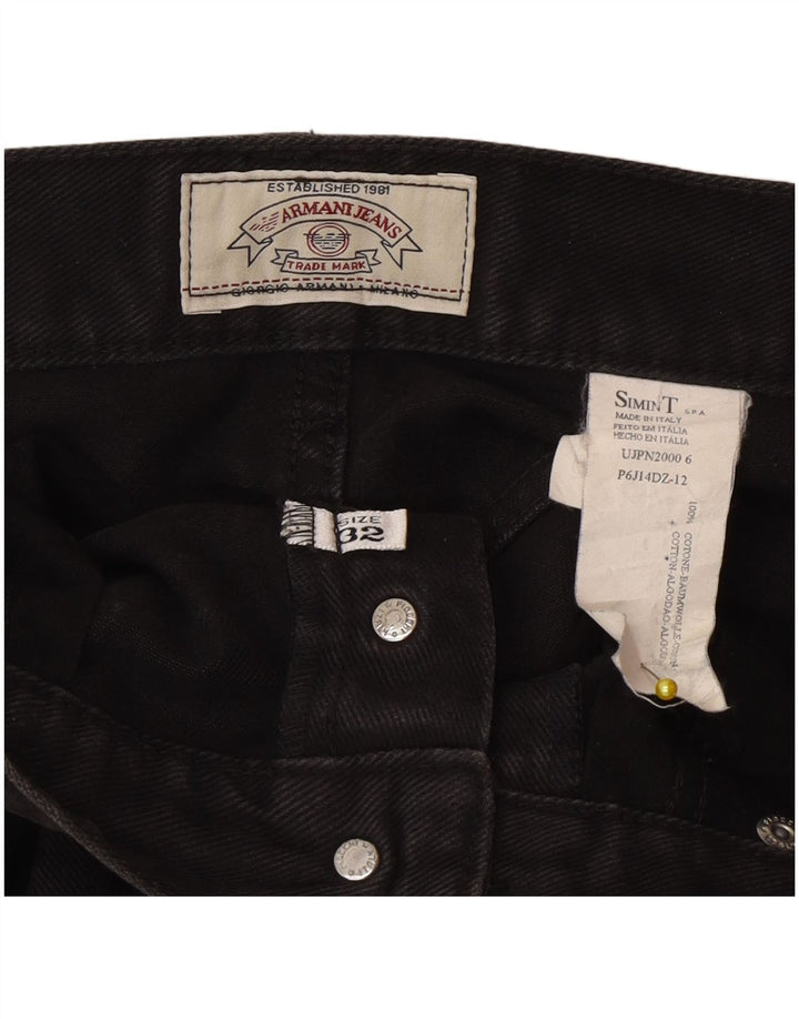 Jeans dritti da uomo Armani W32 L28 cotone nero