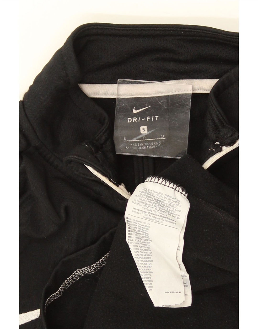 Felpa Nike da uomo Dri Fit con zip e collo, piccola, color block nero