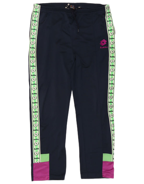 Pantaloni da tuta grafici da uomo Lotto Large color block blu navy
