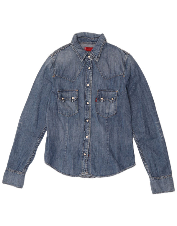 Camicia Jeans Bambina Levi's 15-16 Anni Large Blu Cotone