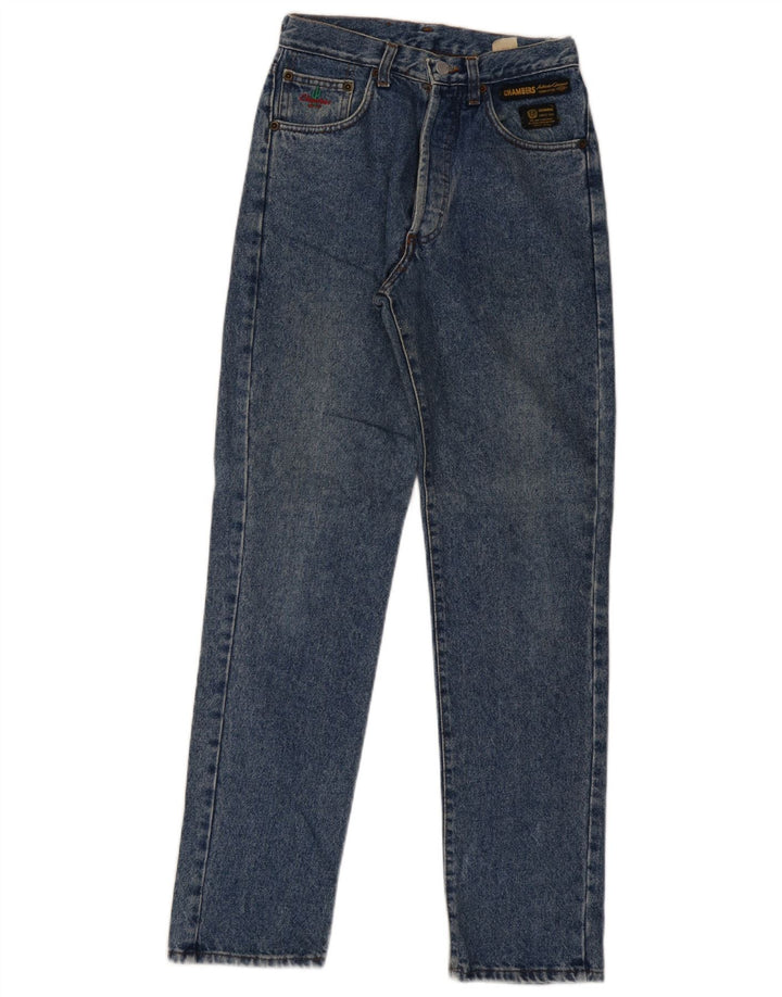 Jeans dritti da uomo Chambers W28 L30 in cotone blu