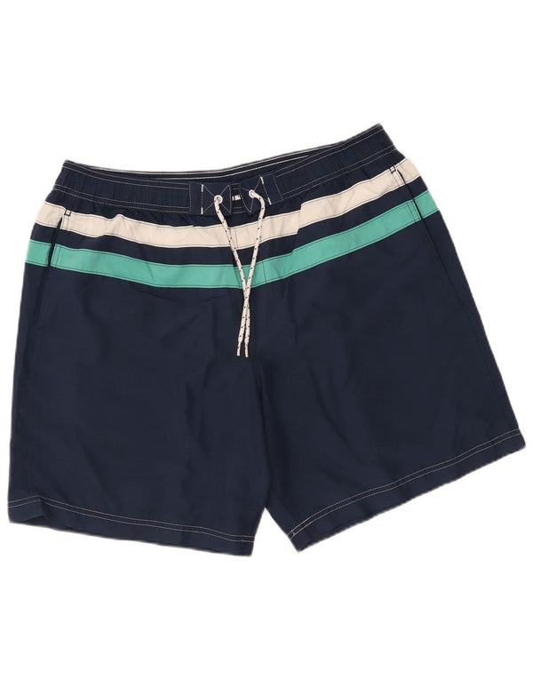 Pantaloncini da bagno da uomo Marks & Spencer XL poliestere a righe blu navy