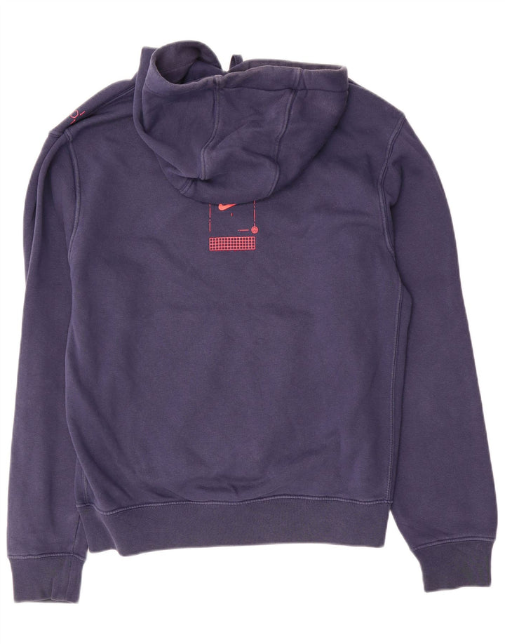 Felpa con cappuccio grafica Nike da uomo piccola blu navy