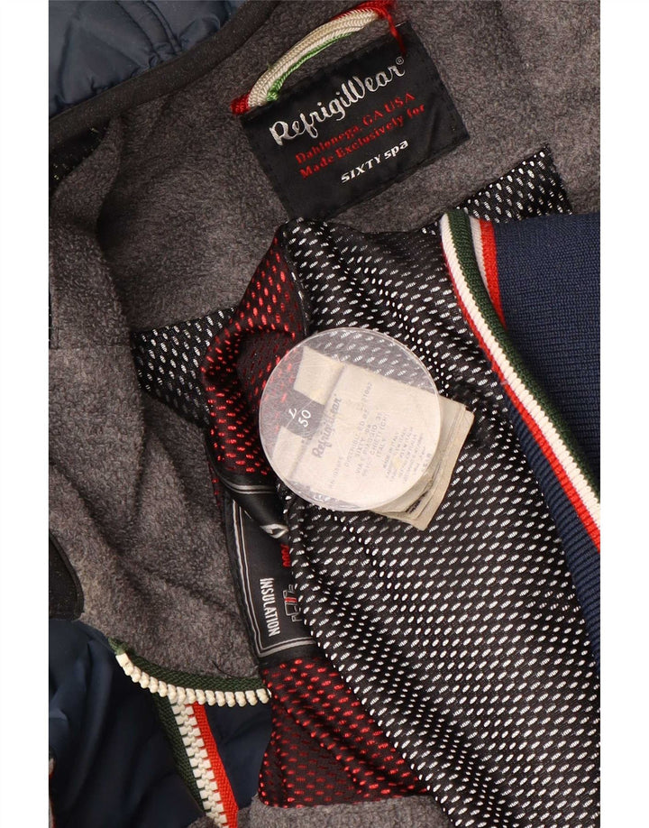 Refrigiwear Giacca imbottita con cappuccio Sixty spa da uomo IT 50 Large Blu Navy