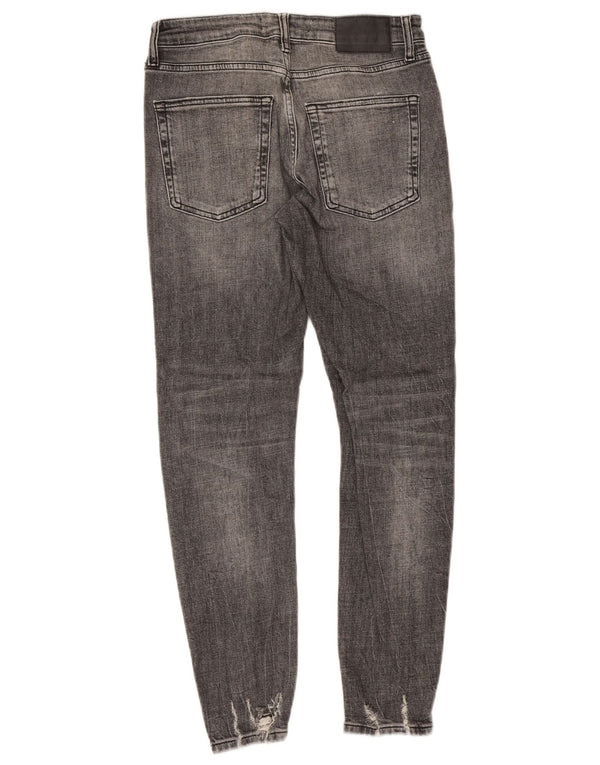 Jeans skinny effetto consumato Zara da uomo EU 38 Small W30 L27 Cotone grigio