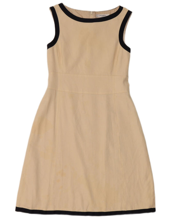 L.K. Abito a trapezio senza maniche da donna Bennett UK 12 Colorblock beige medio