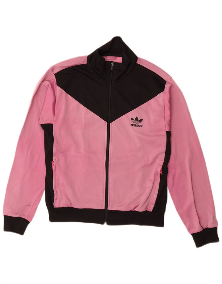 Giacca da tuta da donna Adidas EU 40 poliammide color block rosa medio