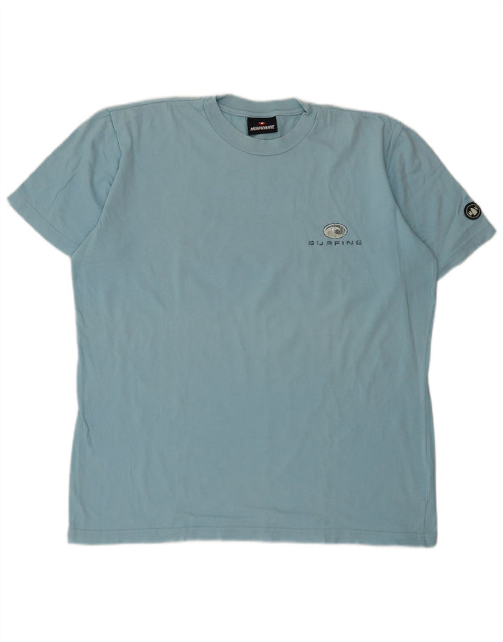T-shirt grafica da uomo Murphy & Nye Top grande in cotone blu