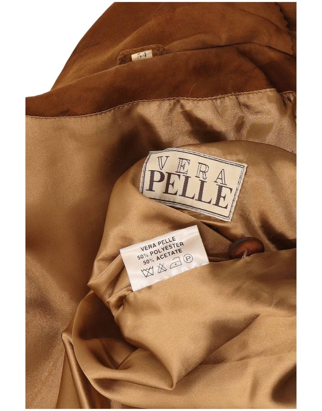 Soprabito vintage da uomo in pelle scamosciata IT 54 2XL in pelle marrone