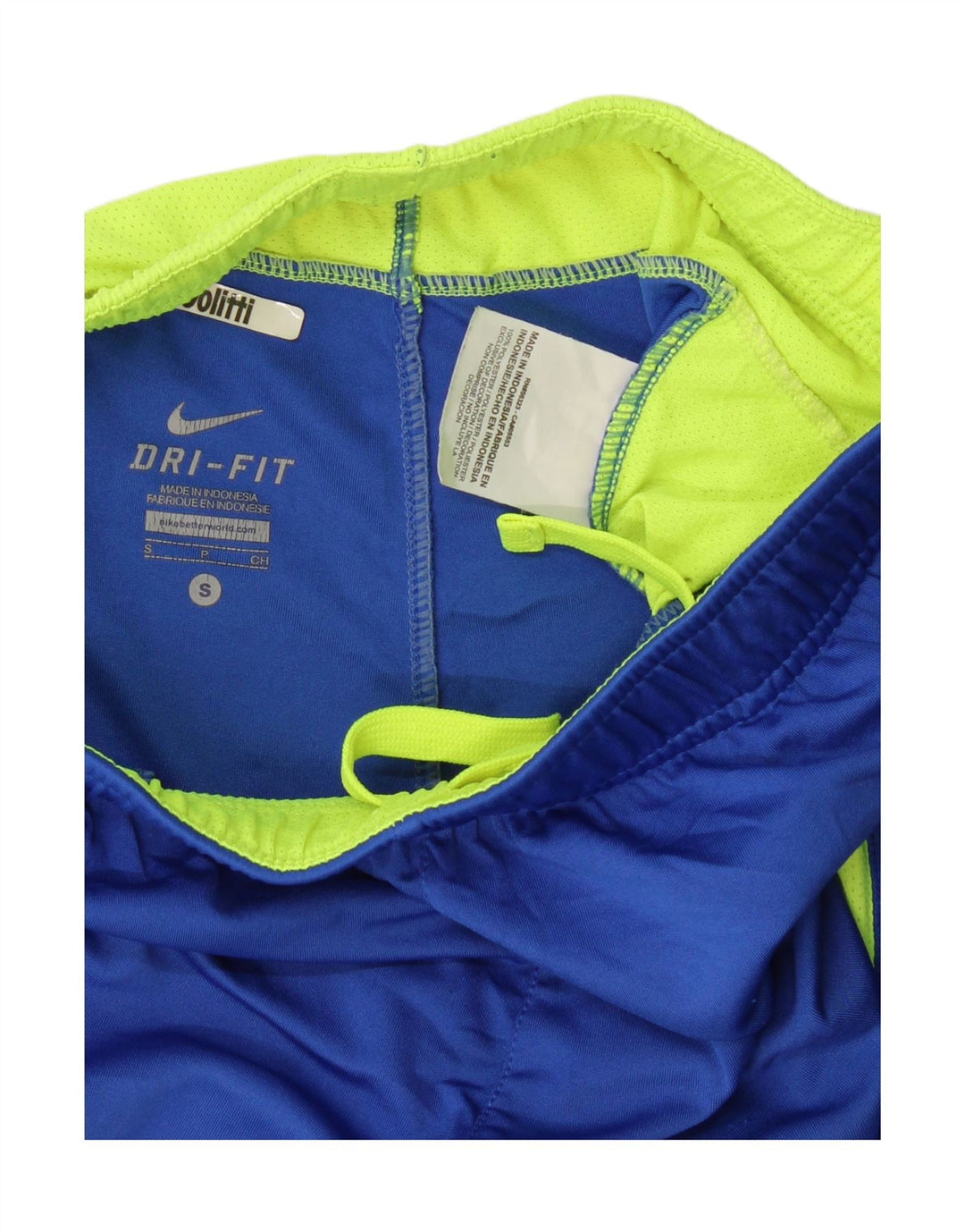 Pantaloncini sportivi Nike da ragazzo Dri Fit 8-9 anni Small Blu Colourblock in poliestere