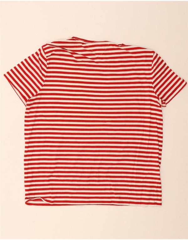 T-shirt da uomo Tommy Hilfiger Top 3XL cotone a righe rosse