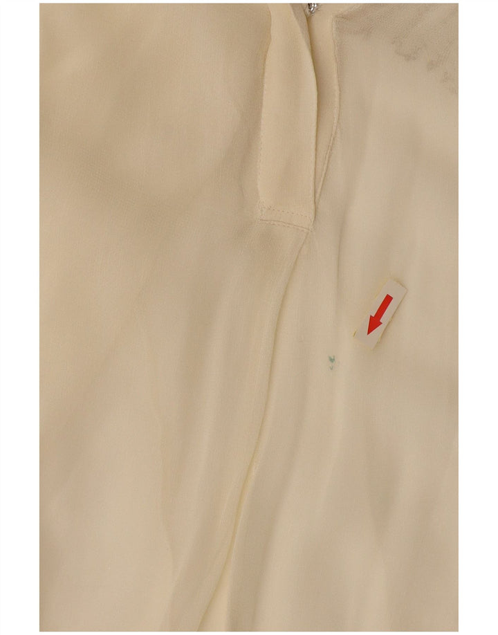 Camicetta trasparente da donna Mango Top UK 12 Viscosa bianco sporco medio